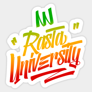 Rasta University Graffiti Tag Style Rasta Colors Reggae Sticker